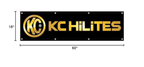 18" x 60" Yellow Rectangular KC HiLiTES Banner 9902