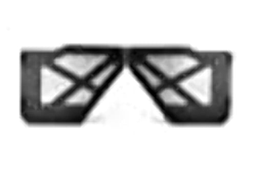 Half Door DV8 Offroad with Aluminum Mesh; Rear HDJL-01R