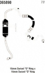 Power Steering Gates 365890 Hose Assembly Pressure Line