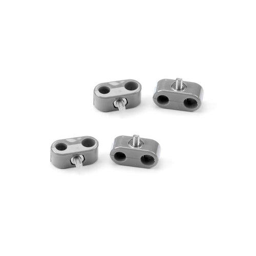 Double Place T-CLAMP, 3/8"-3/16", 4 Pieces, Gray