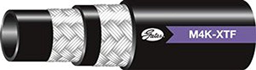 Synthetic Rubber Gates Global Mega4000 Hose 10M4K-XTFXREEL, SAE 100R19, XtraTuff Cover, 220' Length, 0.5" ID, 4000 Working PSI, 40°F to +212°F Temperature Range