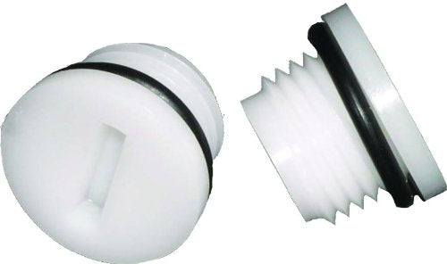 Transom Seadog Drain Plug Only White Pair 5200511