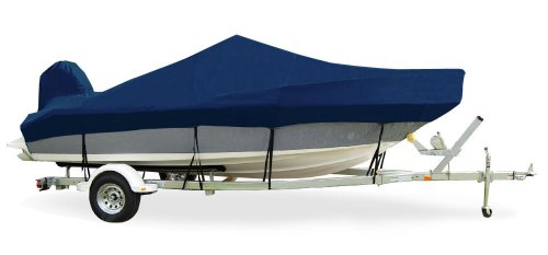 Trailerite Taylor Made Products Semi-Custom Boat Cover for Inshore Fishing Boats with Outboard Motor - Includes Motor Hood, Multiple Sizes and Colors