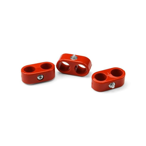 Double Place T-CLAMP, 5/8"-5/8", 3 Pieces, RED