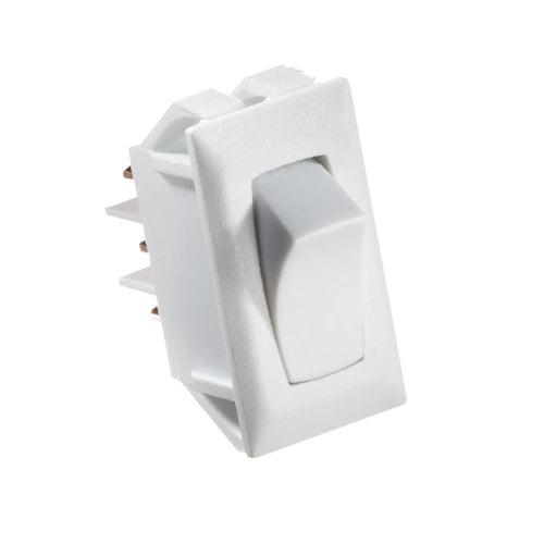 Rocker Switch RV Designer S335, 10 Amp, On / On, SPDT, White, DC Electrical