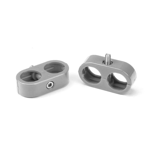 Heater-A/C T-CLAMP, 13/16"-13/16"(1/2"-1/2" ID) (#10AN-#10AN), 2 Pieces, Gray