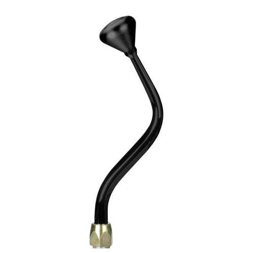 ES Shifter Lokar Performance Products 4L80 Black 12" Bench Bend Lever Mushroom Black Knob GM