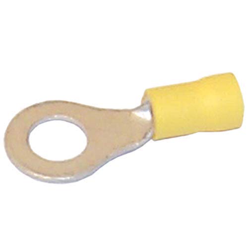 Sierra International EC63260 Ring Terminals Insulated for 12-10 Gauge Wire (10 Pack), Yellow, 5/16"