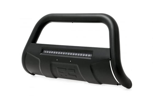 Black LED Rough Country Bull Bar for 2019-2022 Chevy Silverado - B-C4072