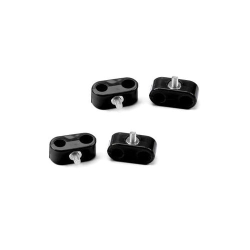 Double Place T-CLAMP, 3/8"-3/16", 4 Pieces, Black