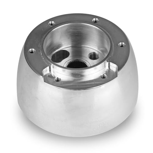 Vette Three Spoke Polished Billet Aluminum Steering Wheel HUB Adapter for SIX PRE-'67 GM