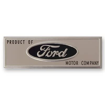 1965-1966 Scott Drake C5ZZ-6513208-T Door Sill Scuff Plate Emblem Black