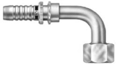 GlobalSpiral Couplings Gates 10GS-10FFORX90M, Female Flat-Face O-Ring Swivel, Zinc Plated Carbon Steel, 4.21", 90° Bent Tube, 5/8" ID