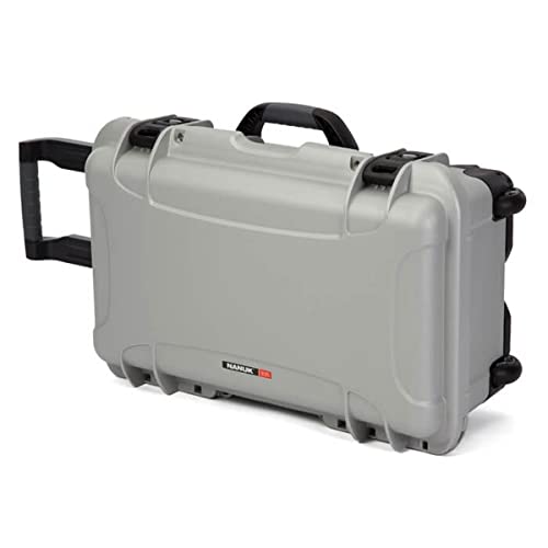 Nanuk 935 Media Series Wheeled Lightweight NK-7 Resin Waterproof Hard Case with Lid Organizer and Foam Insert for Canon and Nikon DSLR Cameras, Silver