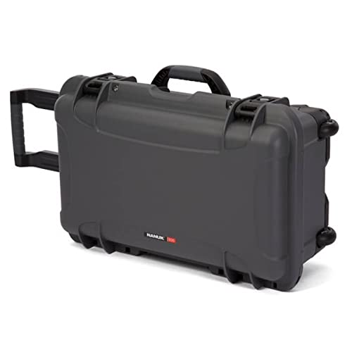 Lightweight Media Series 935 Waterproof Wheeled Hard Case with Lid Organizer and Foam Insert for Canon and Nikon DSLR Cameras, Graphite