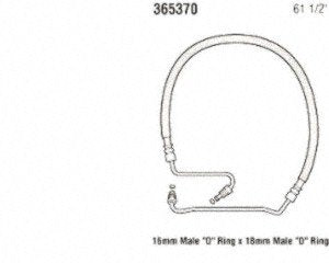 Power Steering Gates 365370 Hose Assembly Pressure Line