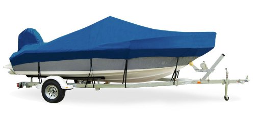 Trailerite Taylor Made Products Semi-Custom Boat Cover for Inshore Fishing Boats with Outboard Motor - Includes Motor Hood, Multiple Sizes and Colors