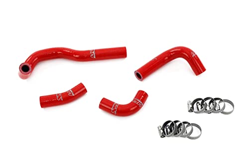 HPS Performance Silicone Heater Hose Kit Red Compatible for 1993-2002 Toyota Supra JDM Right Hand Drive 3.0L Turbo 2JZ-GTE, 57-2146-RED