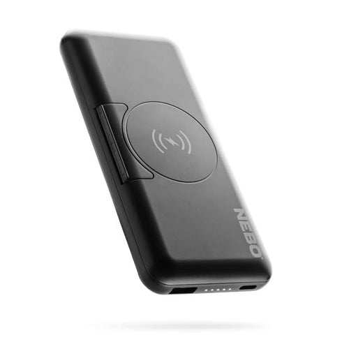 10K NEBO Wireless 10000mAh Power Bank | 37Wh Capacity, 2-Way Output Charging, Durable USB & USB-C Ports, Compatible with iPhone & Android, Built-in Kickstand, TSA Approved Travel Essential