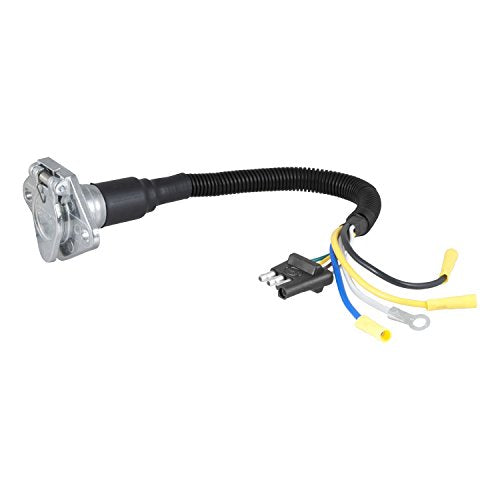 CURT 4-Way Flat Vehicle-Side to 6-Way Round Trailer Wiring Adapter 57183