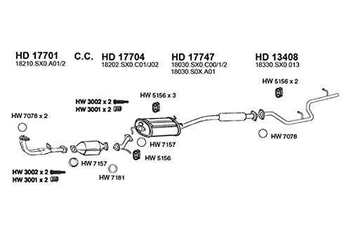 Exhaust Spring New for Civic Aerio