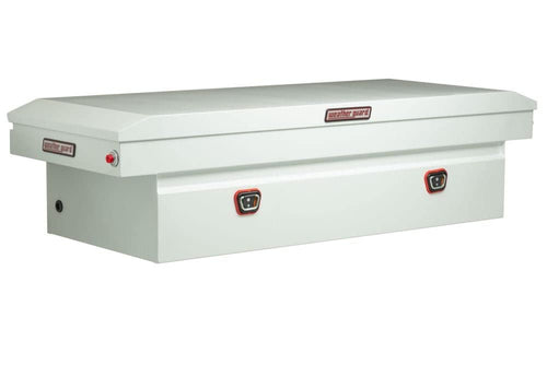 Saddle Box Weather Guard Steel Full Extra Wide White