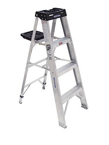 240 Werner Step Ladder, 200 Lb., 6 in, 3-1/2' Comfortable Tubular Rail