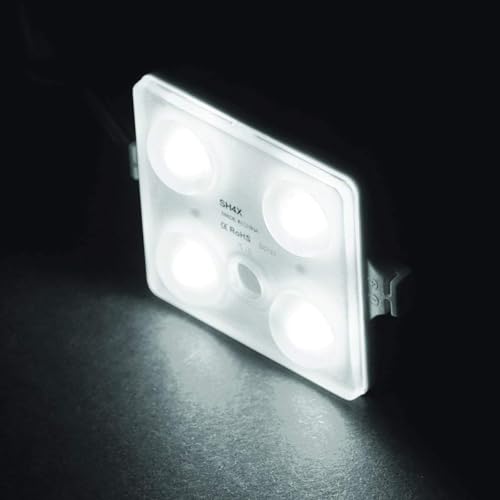 T-H Marine 4 Single LED Square Module - White - Pkgd.