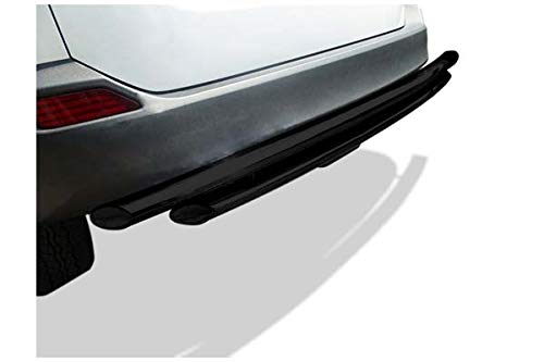 Rear Bumper Guard Black Horse Double Layer Black Compatible with 2013-2021 Nissan Pathfinder|2013-2013 Infiniti JX35|2014-2021 Infiniti QX60-CRDL-NIN201B