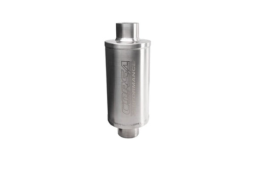 304 Stainless Steel Corsa 2.50in I.D. Pro Series Packed Resonator (Weld In) (4-6DB) - Brushed (PKM2001)