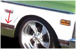 Fender Molding Brothers Trucks MFB30LH - Rear Of Wheel - Black - Left
