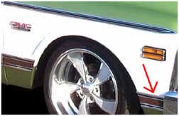 Fender Molding Brothers Trucks MFB20LH - Black - Left - Front Of Wheel