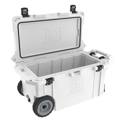 80 Quart Pelican Elite Cooler with Wheels (White)