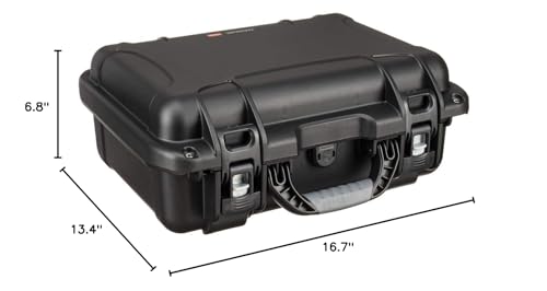 Waterproof Nanuk 920 Hard Case with Foam – Impact-Resistant with Integrated Slide Locks for Camera, Drone and Electronics (Black)