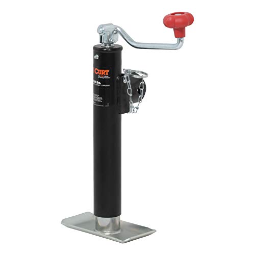 CURT Weld-On Pipe-Mount Trailer Jack, 3,000 lbs. Support Capacity, 10-3/4 Inches Vertical Travel