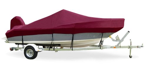Trailerite Taylor Made Products Semi-Custom Boat Cover for Inshore Fishing Boats with Outboard Motor - Includes Motor Hood, Multiple Sizes and Colors