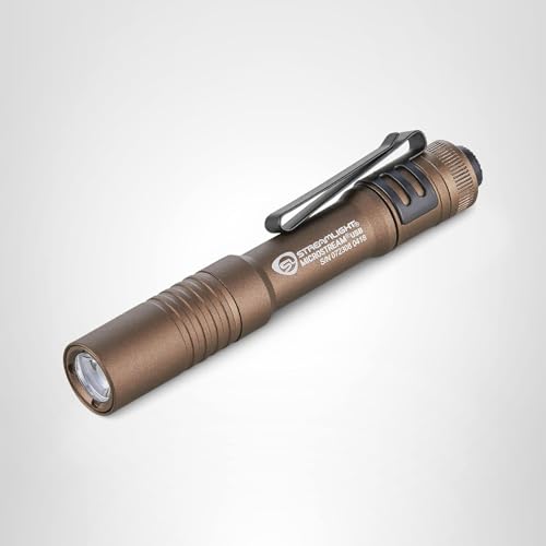 MicroStream Streamlight 66608 250-Lumen EDC Ultra-Compact Flashlight with USB Rechargeable Battery, Clear Retail Packaging, Coyote