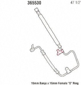 Power Steering Gates 365530 Hose Assembly Pressure Line