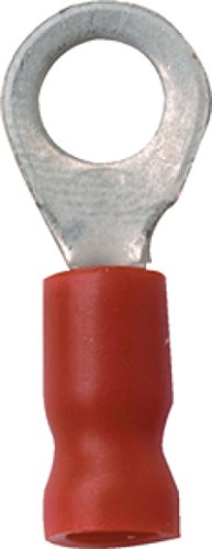 Insulated Ring Terminals Sierra International EC04020 for 22-18 Gauge Wire (10 Pack), Red, Size 8