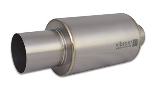 Titanium Muffler Vibrant Performance 17565 - 3.5" w/Straight Cut Natural Tip
