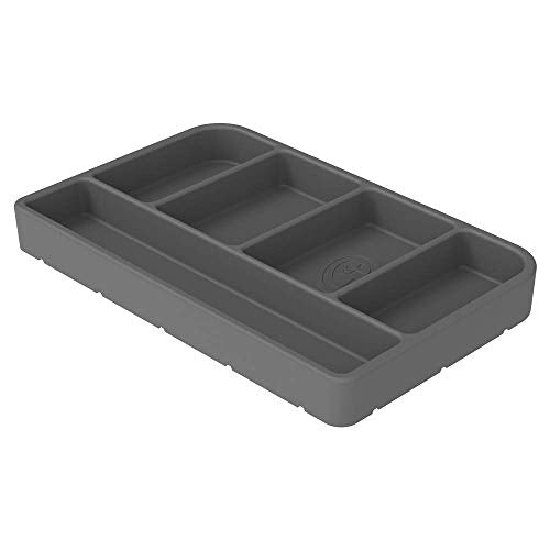 Flexible S&B Non-Slip Silicone Tool Tray | Tool Mat | Tool Organizer | Tool Holder (Small, Charcoal, 80-1004S)