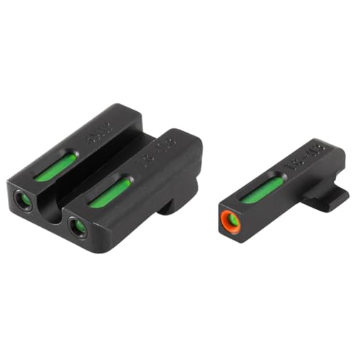 Handgun Sight TRUGLO TFX PRO | Compact Snag-Free Durable Shock-Resistant Glowing Tritium & Fiber-Optic Xtreme Night Sight with High Contrast Orange Front Ring, Compatible with Steyr Handguns