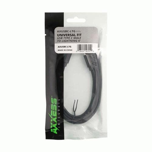USB-C AXXESS Replacement Cable - 6 Ft, Male to Lightning (AXUSBC-LTG)
