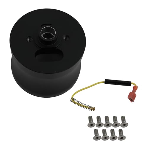 Black Nine Bolt Billet Aluminum Steering Wheel HUB Adapter for '95-'00 GM AIR Bag Columns