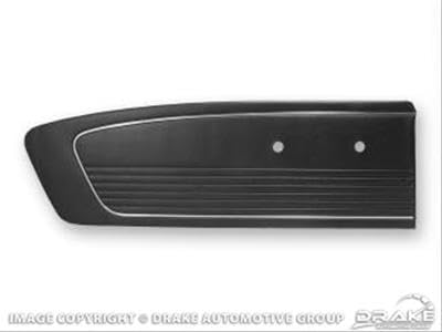 C6ZZ-65239423BK Scott Drake 1966 Standard Door Panels Black