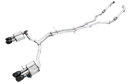 AWE Tuning SwitchPath Audi B9 S5 Sportback Exhaust - Non-Resonated (Black 102mm Tips) - 3025-43046