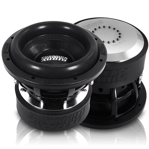 8" Sundown Audio SA-8 V.3 D4 Dual 4 Ohm Subwoofer - 600W RMS / 1200W Peak - 16mm Xmax, Cast Aluminum Frame, Low Distortion Car Subwoofer - Vented Design for Ported Enclosures