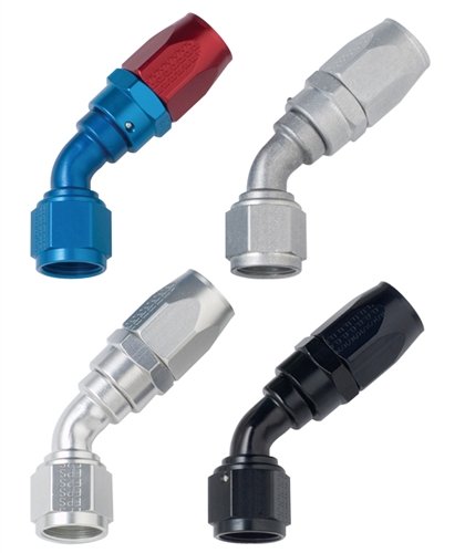 Fragola Performance Systems #4 X 45 Power Flow Hose End Black 104504-BL