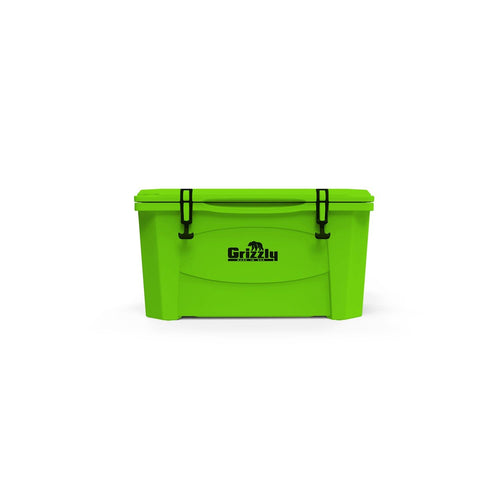 60 Cooler Grizzly | 60 qt Ice Chest Durable Rotomolded Insulated | Made in USA | Warranty for Life | For Beach Boat Camping Fishing Hunting | G60 | Lime Green