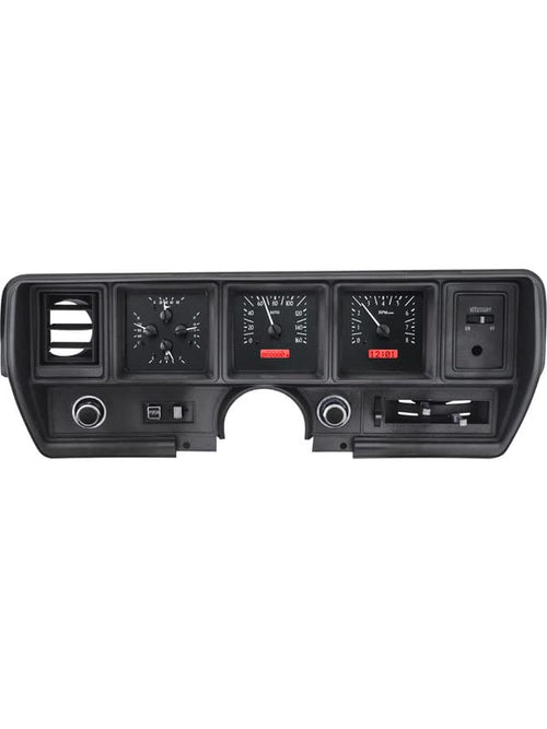 Dakota Digital VHX Analog Dash Gauge System VHX-70B-SKY-K-R Compatible with 70 71 72 Skylark Black Alloy Red Backlighting